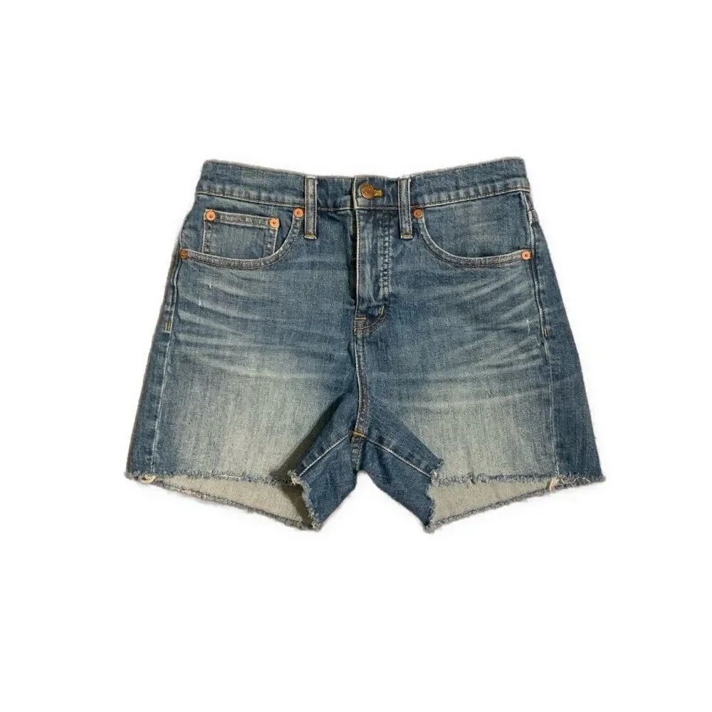 Madewell Womens Blue High Rise Denim Jean Shorts 4” 26